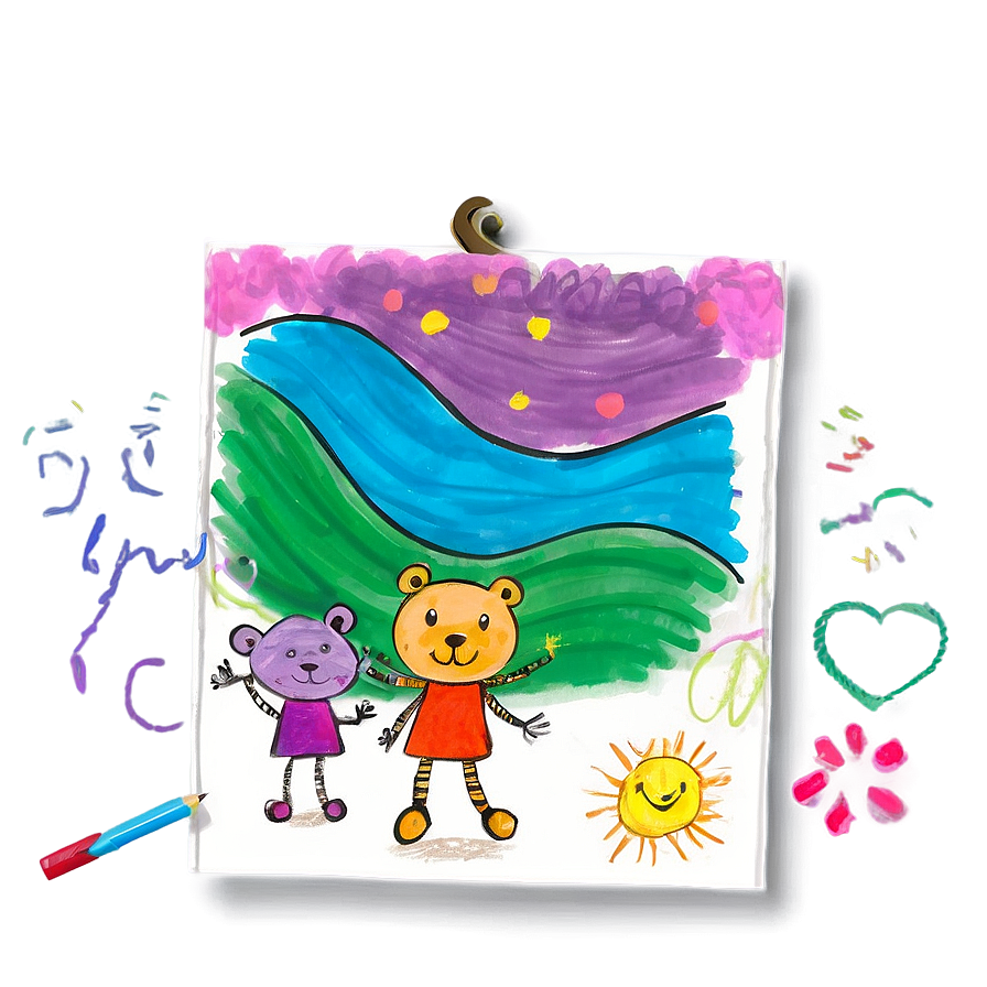 Children's Drawing Papers Png Qfu40