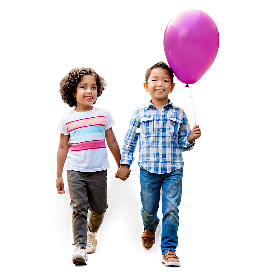 Children With Balloons Png Dlq