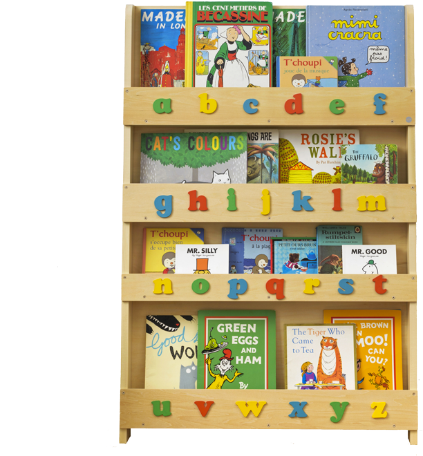 Childrens Bookshelf Alphabet Theme