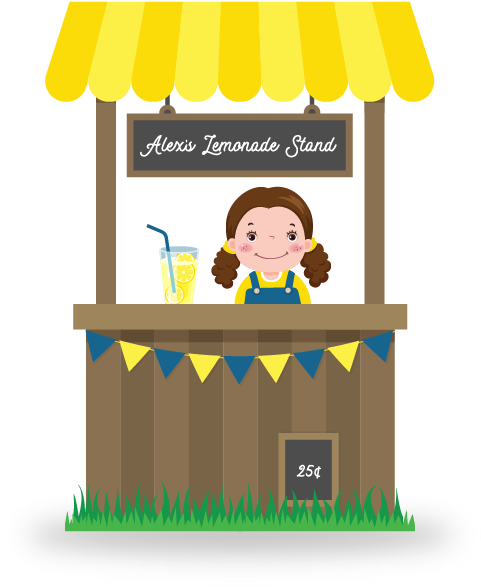 Childs Lemonade Stand Illustration