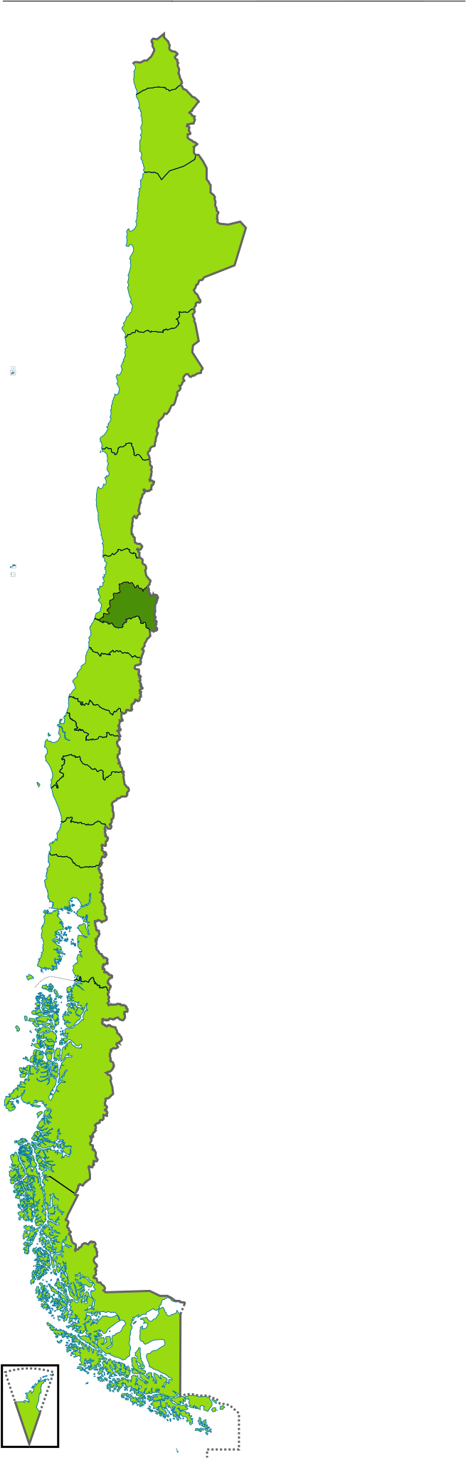 Chile Administrative Regions Map