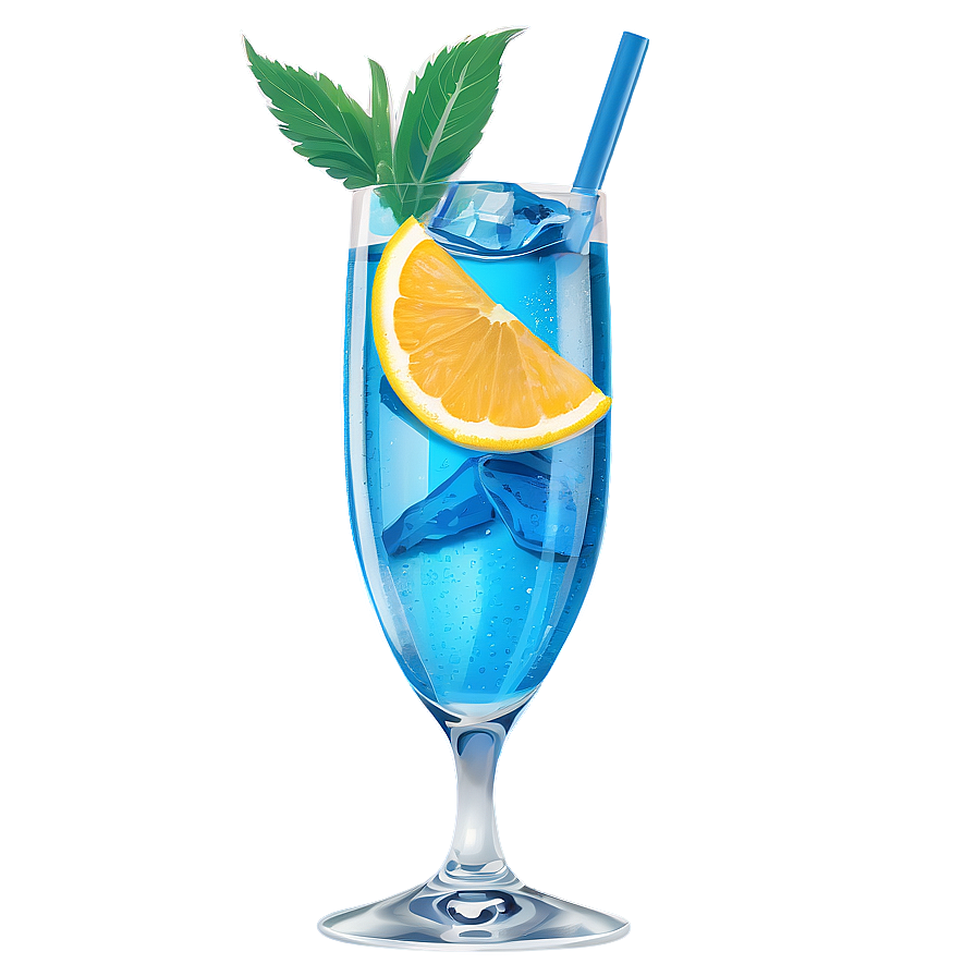 Chilled Blue Cocktail Png 05062024