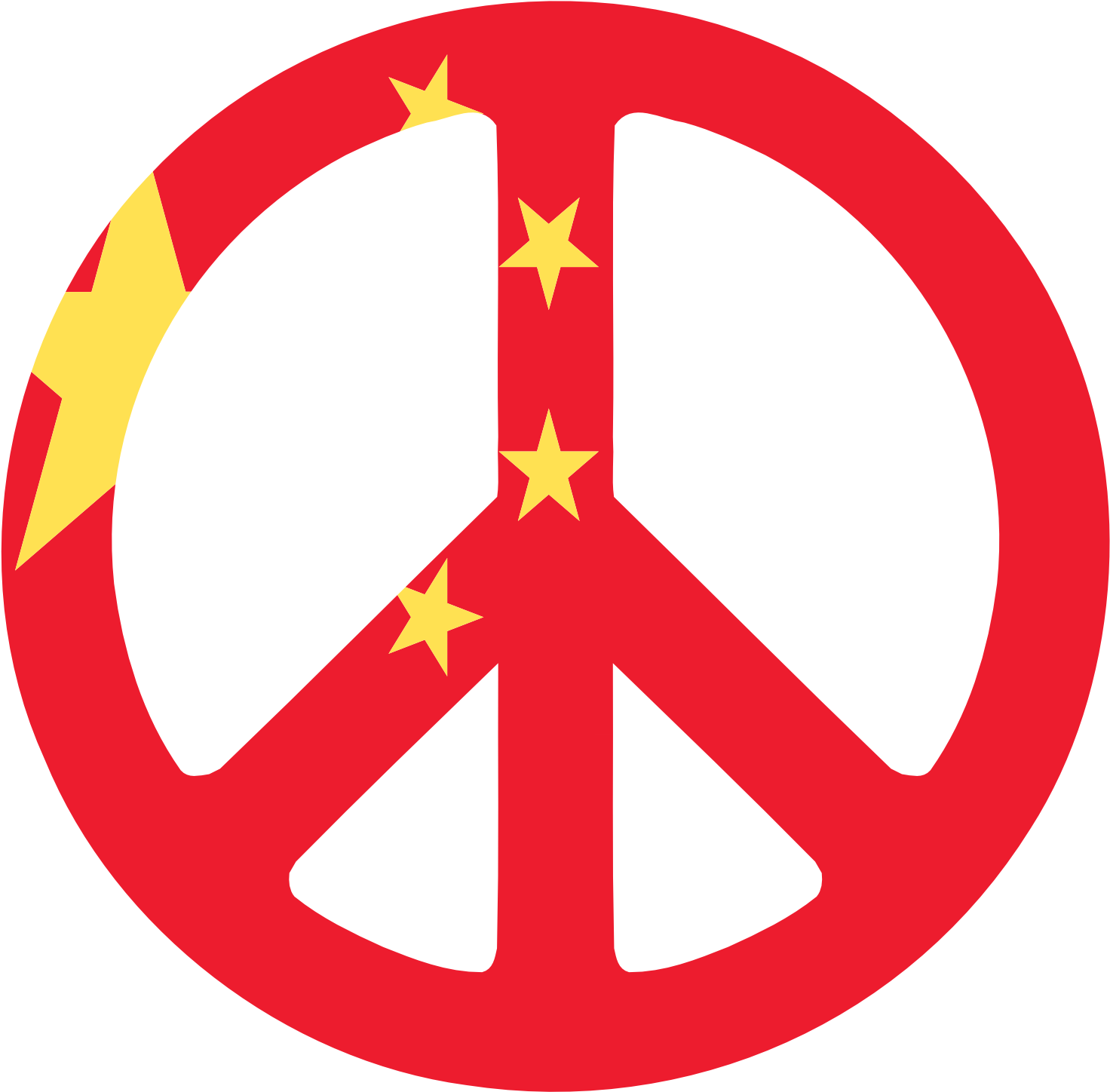 China Peace Symbol Fusion