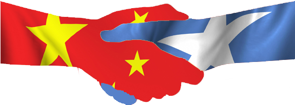 China Somalia Handshake Flags