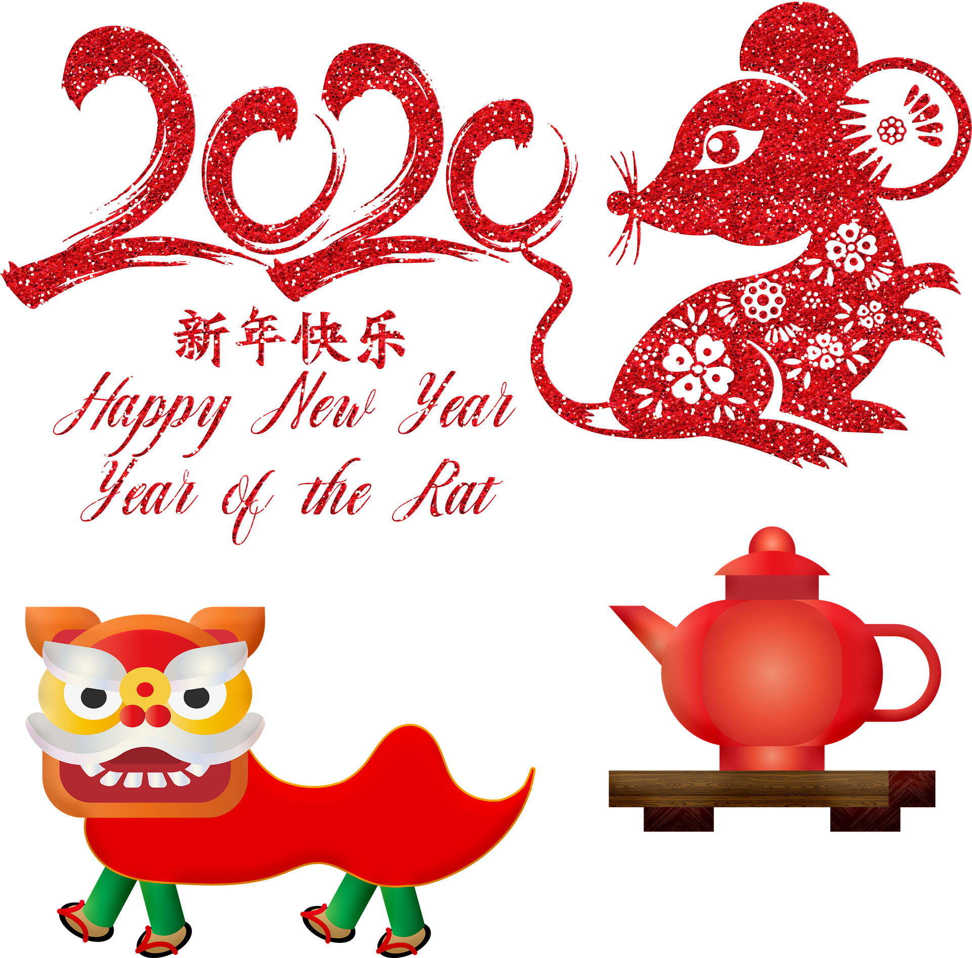 Chinese New Year Celebration Elements