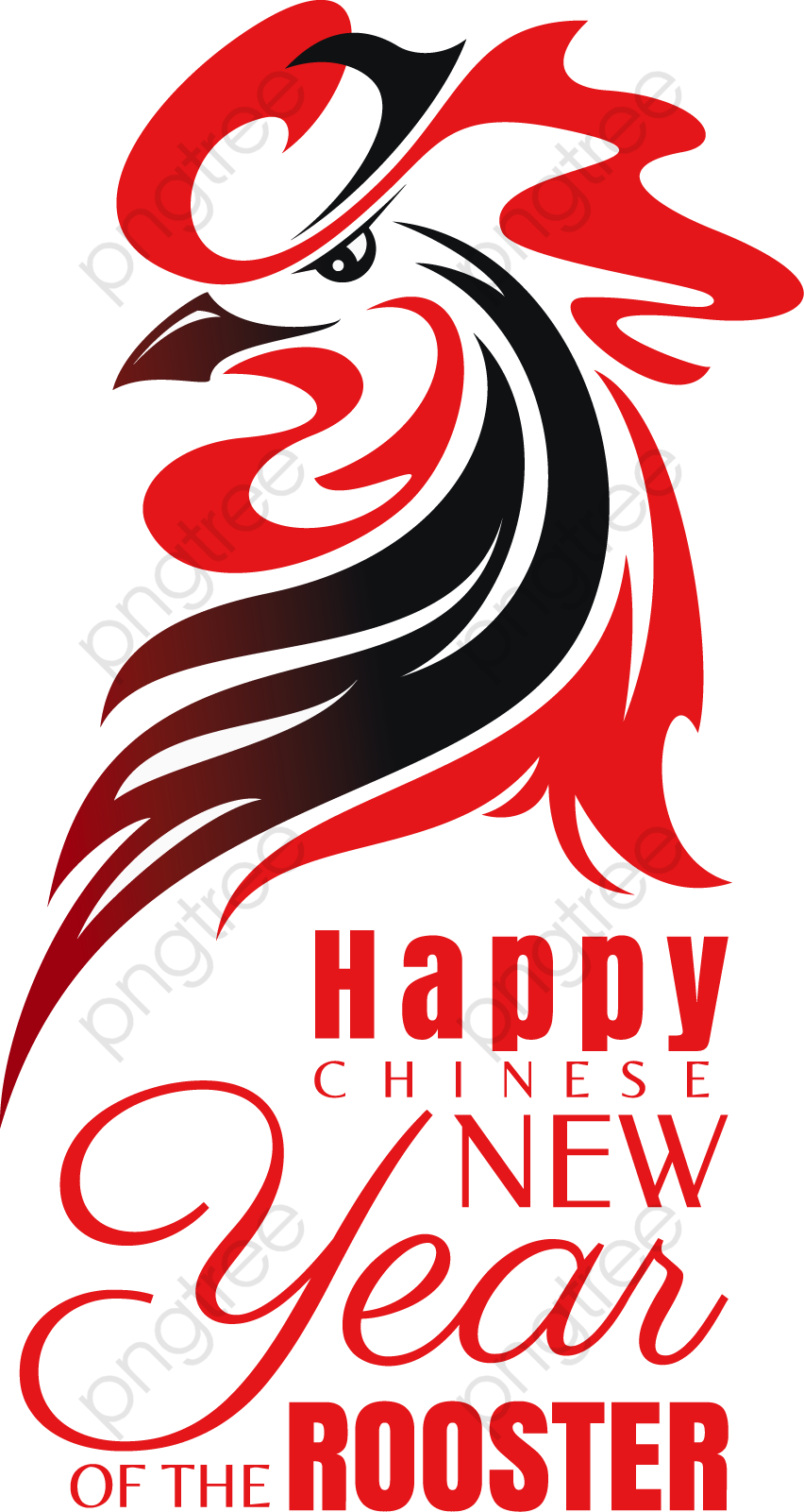 Chinese New Year Rooster Greeting