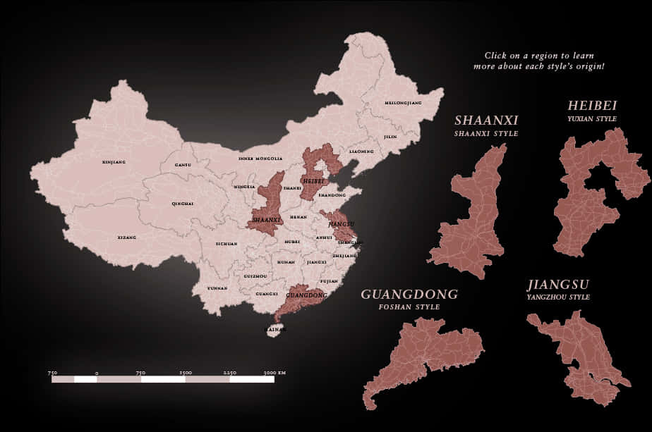 Chinese Regional Styles Map