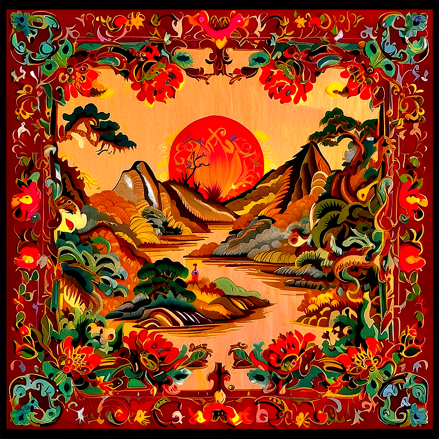 Chinese Tapestry Png 06252024