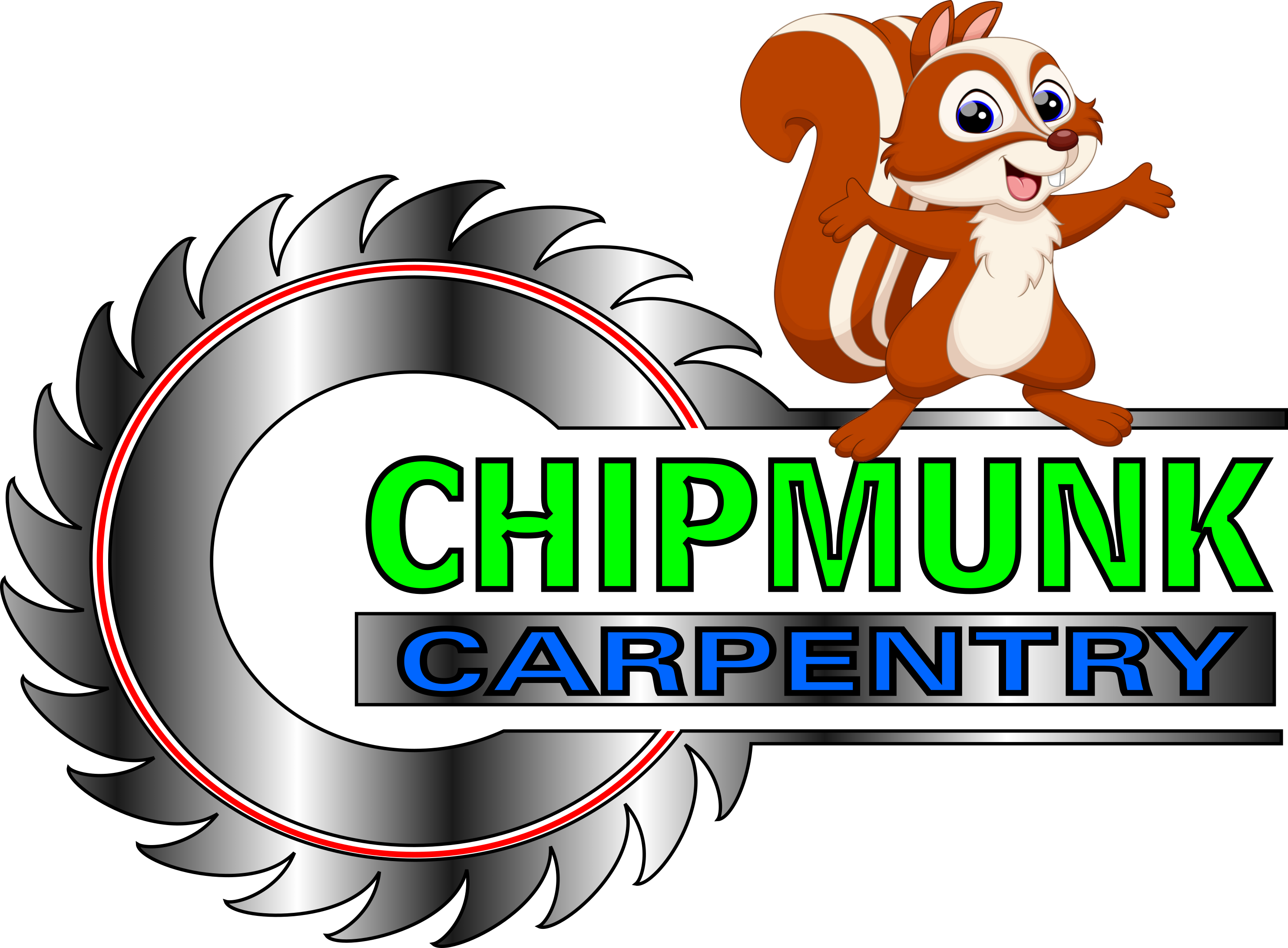 Chipmunk Carpentry Logo