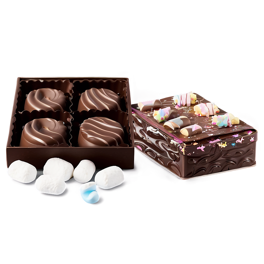 Chocolate And Marshmallow Box Png 9