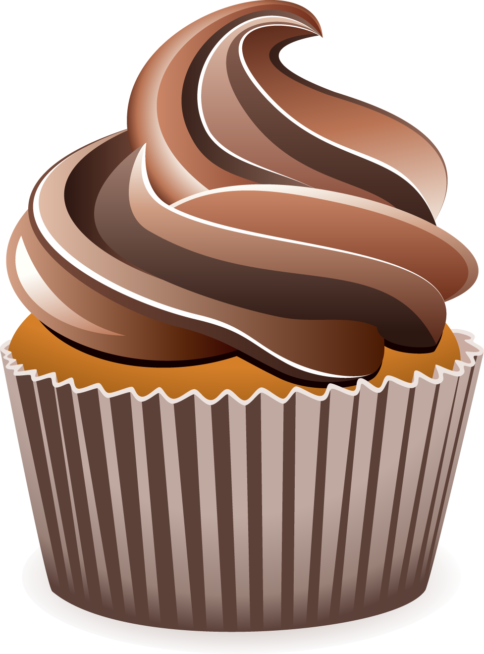 Chocolate Cupcake Illustration