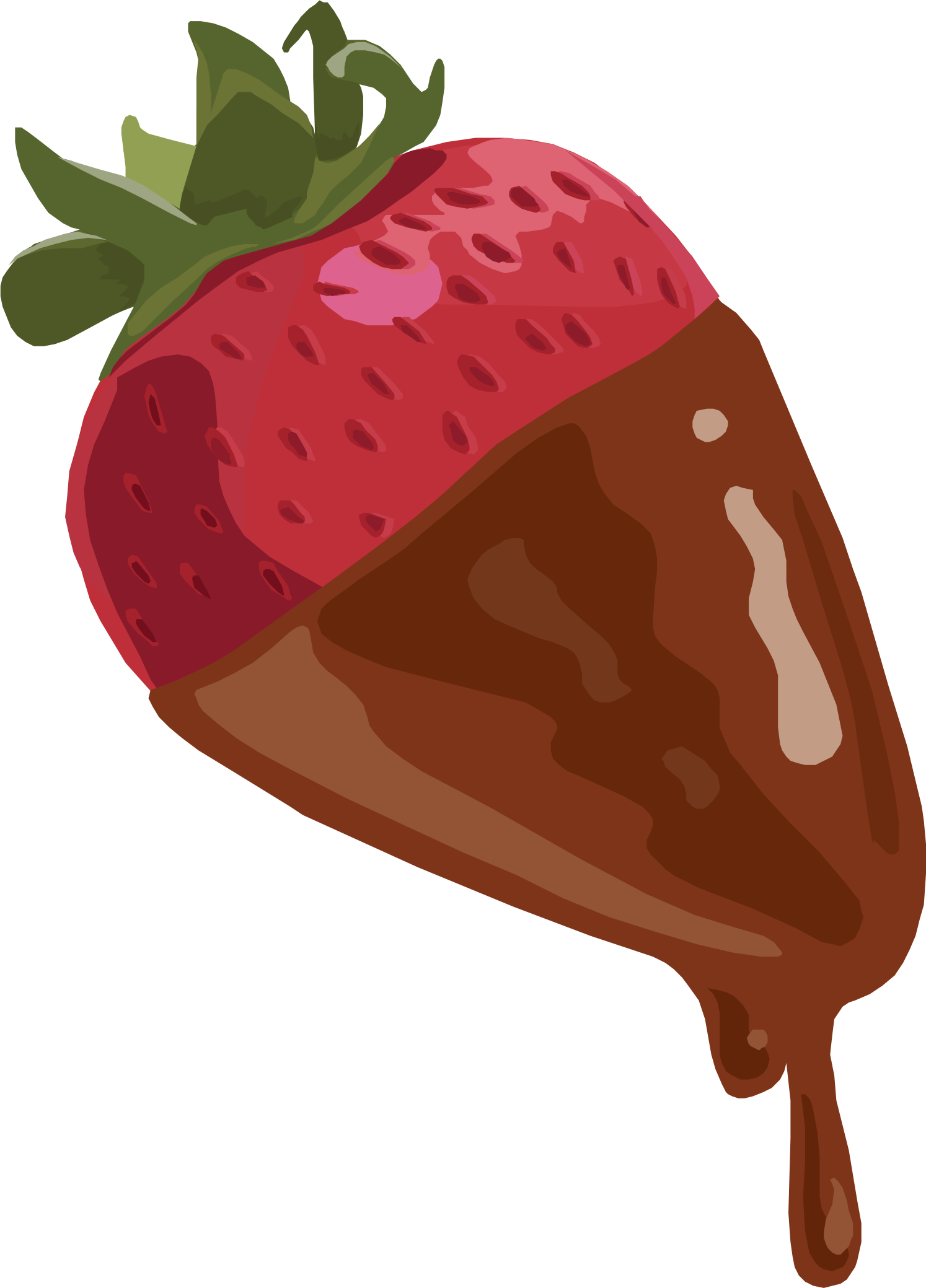 Chocolate Dipped Strawberry Illustration