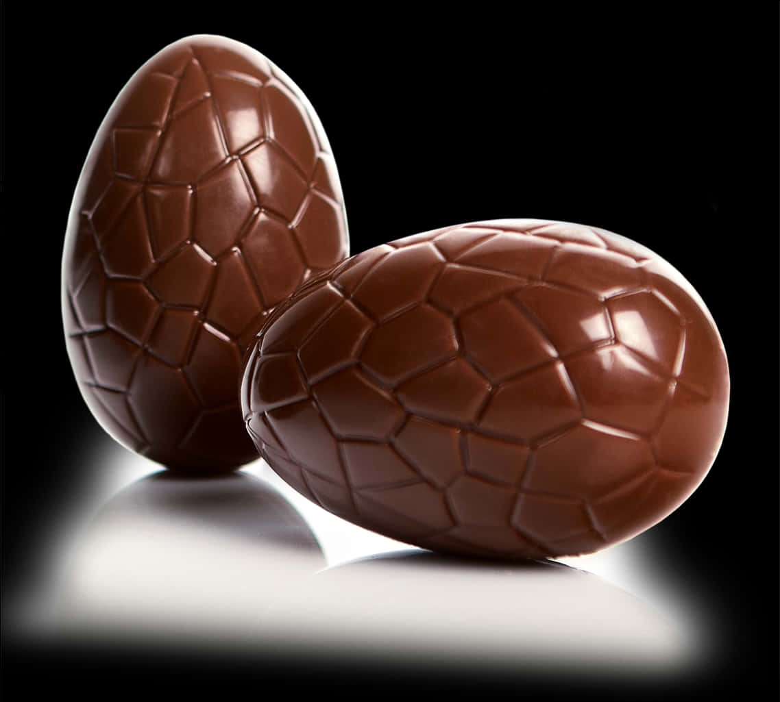 Chocolate Easter Eggs Elegant Background