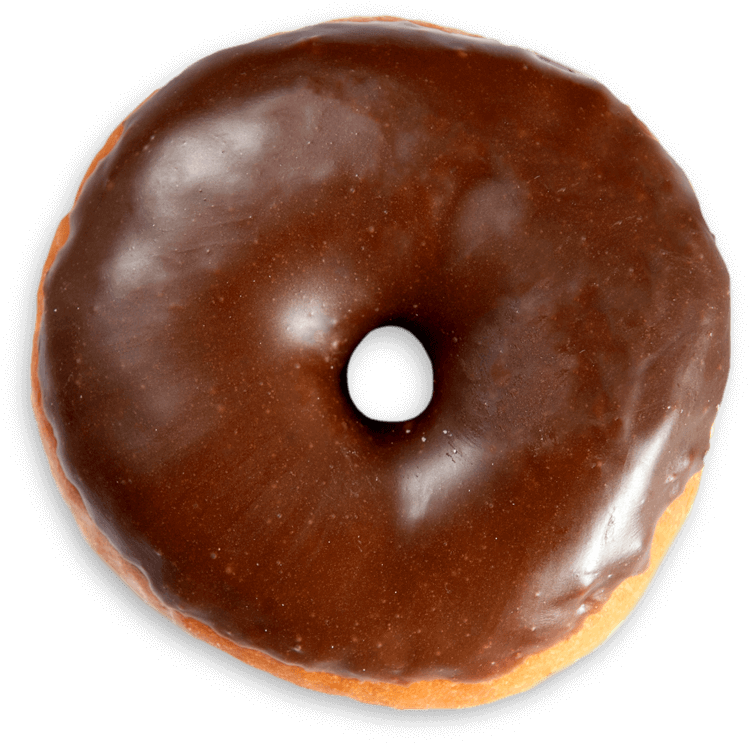 Chocolate Glazed Doughnut Top View.png