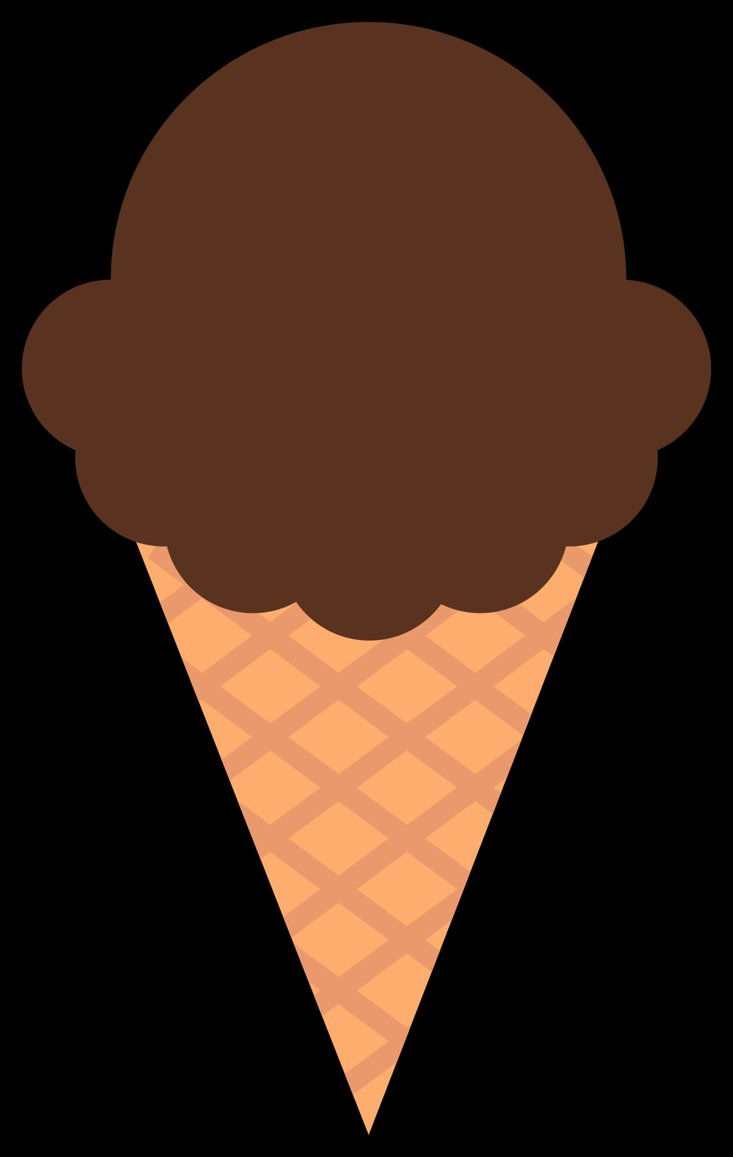 Chocolate Ice Cream Cone Clipart