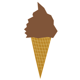 Chocolate Ice Cream Cone Summer Treat