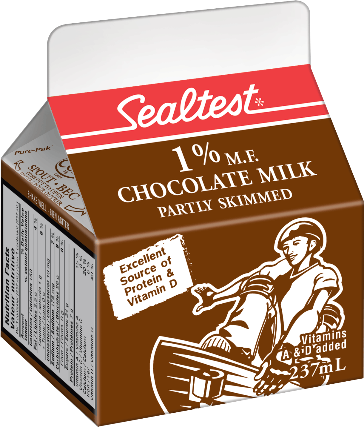 Chocolate Milk Carton Sealtest1 Percent