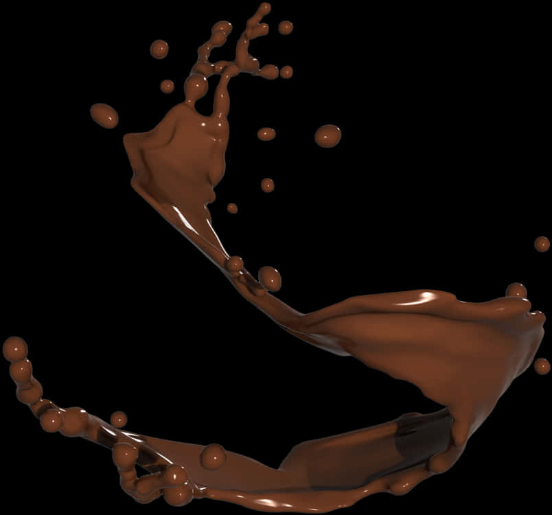 Chocolate Milk Splash Dark Background