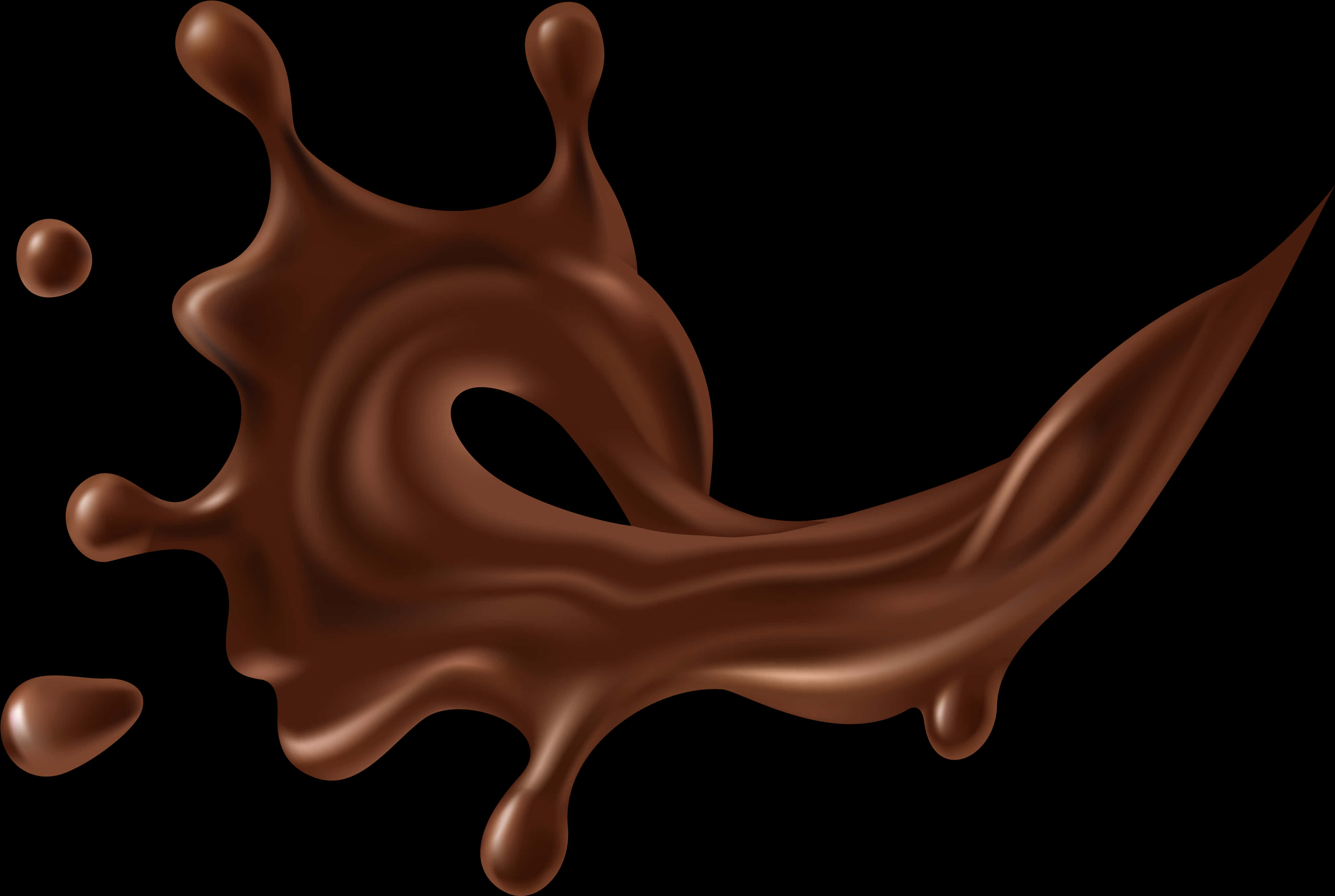 Chocolate Milk Splash Dynamic Motion