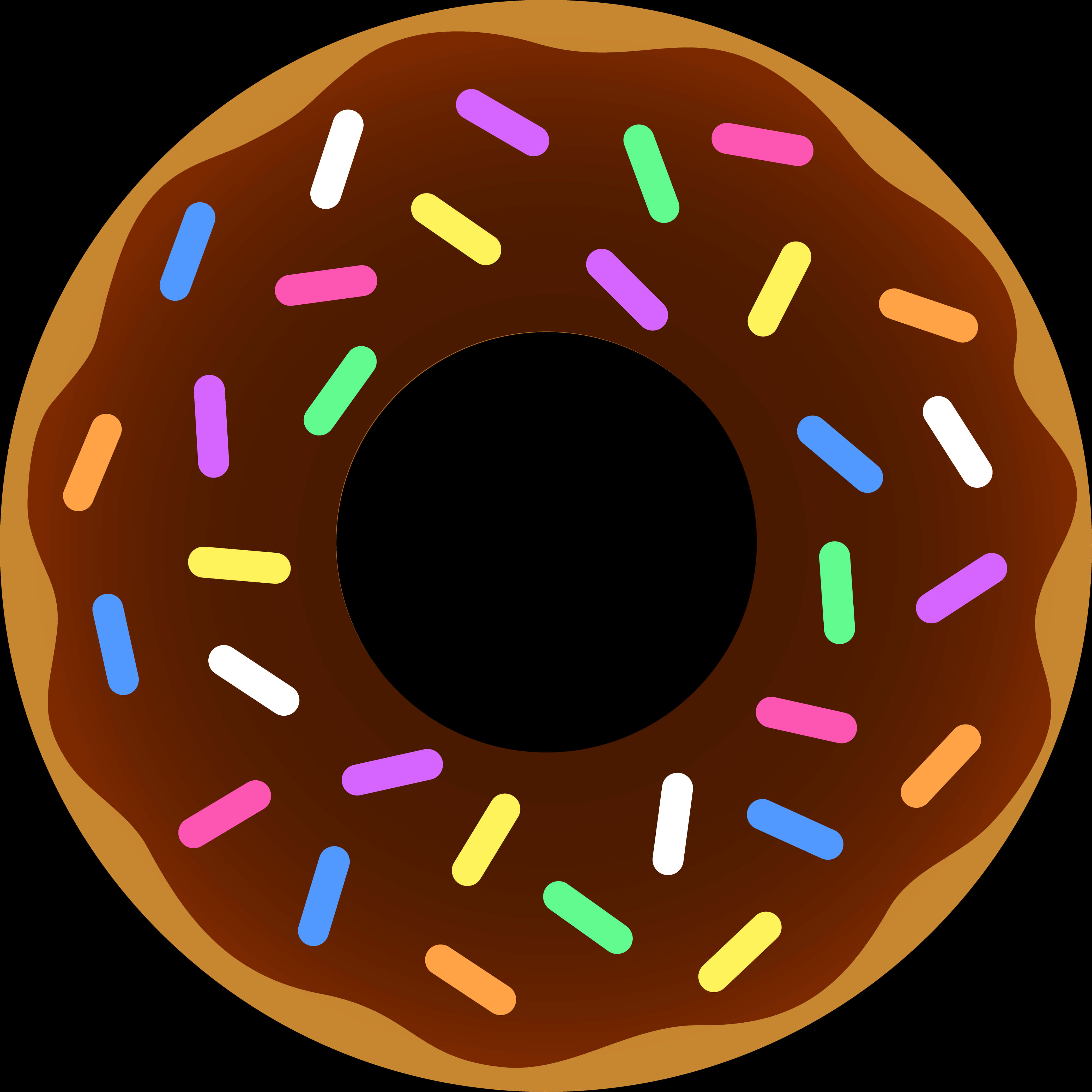 Chocolate Sprinkled Donut Illustration