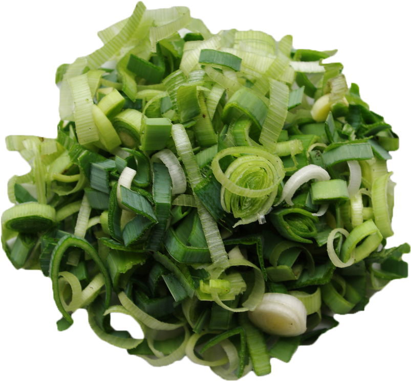 Chopped Fresh Leeks Transparent Background.png