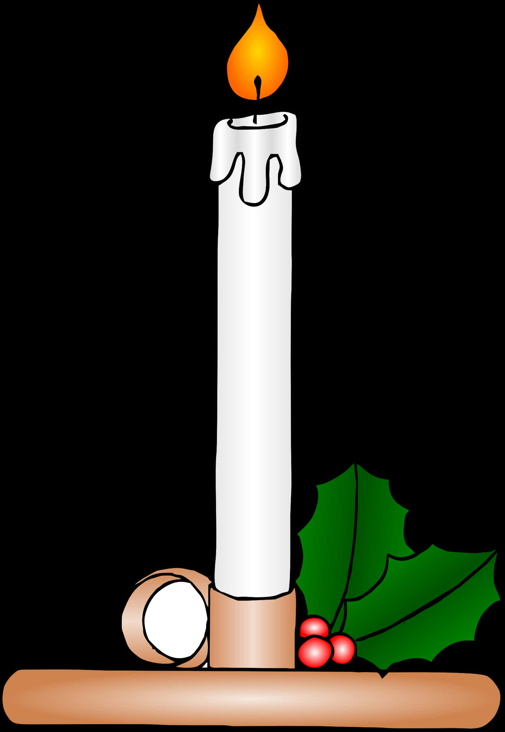 Christmas Candle Illustration