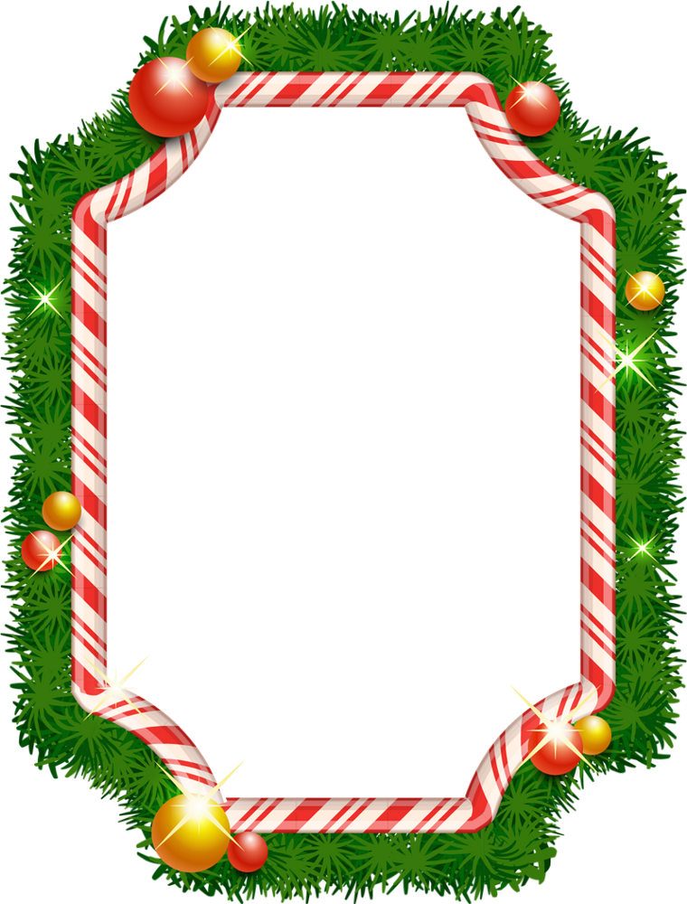 Christmas Candy Cane Frame