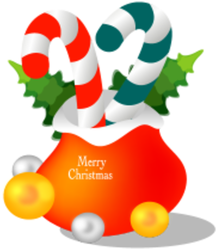 Christmas Candy Cane Gift Icon