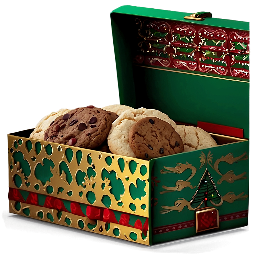 Christmas Cookie Box Gift Ideas Png Xkg