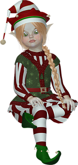 Christmas_ Elf_ Character_ Illustration