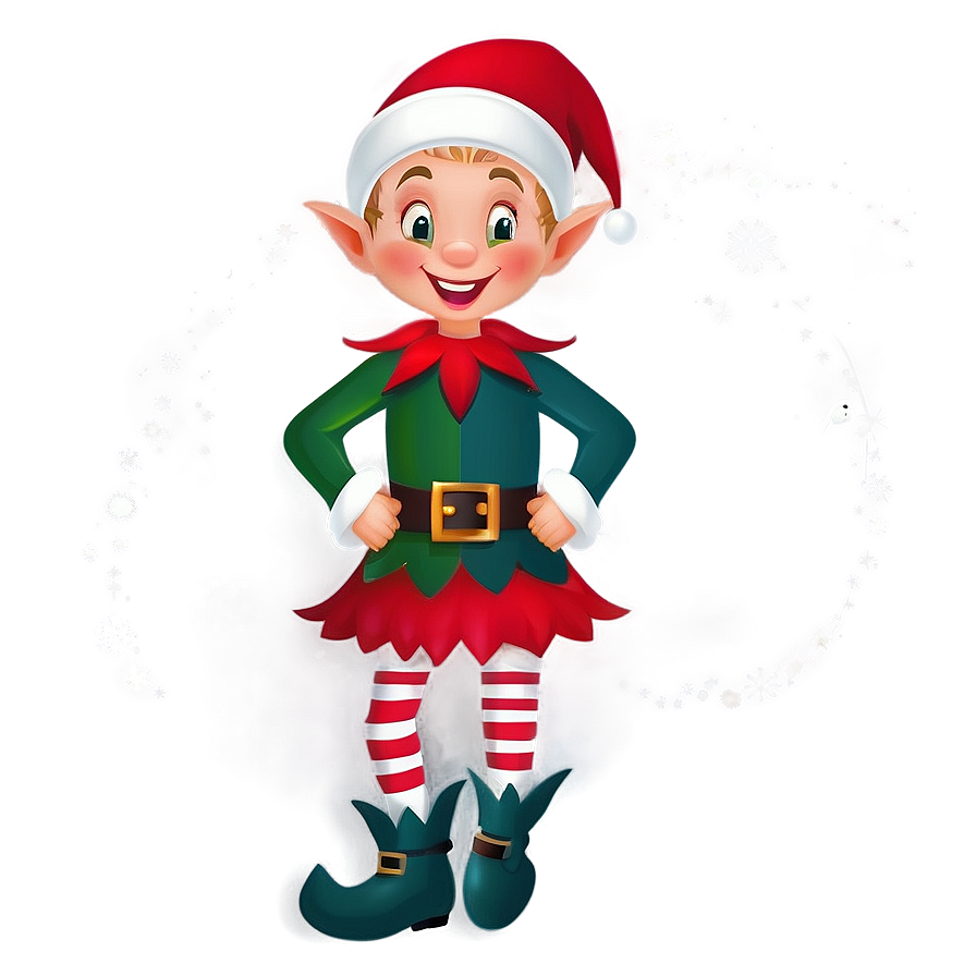 Christmas Elf Illustration Png 06252024