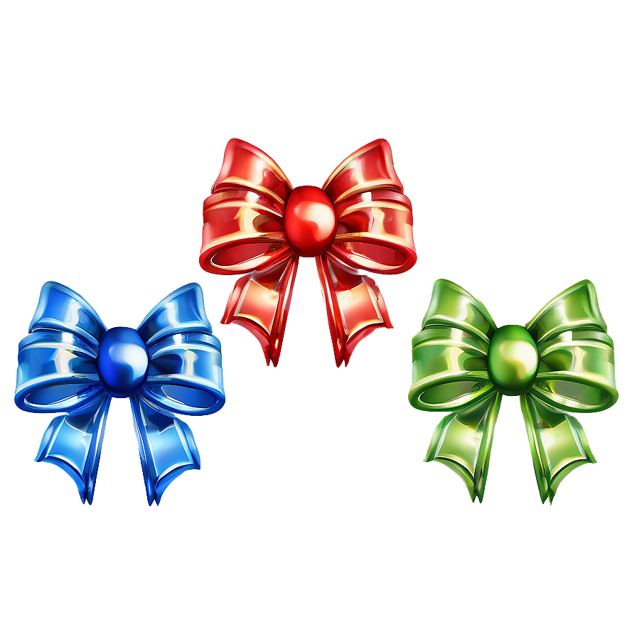 Christmas Eve Festive Ribbon Bows Png Qmj4