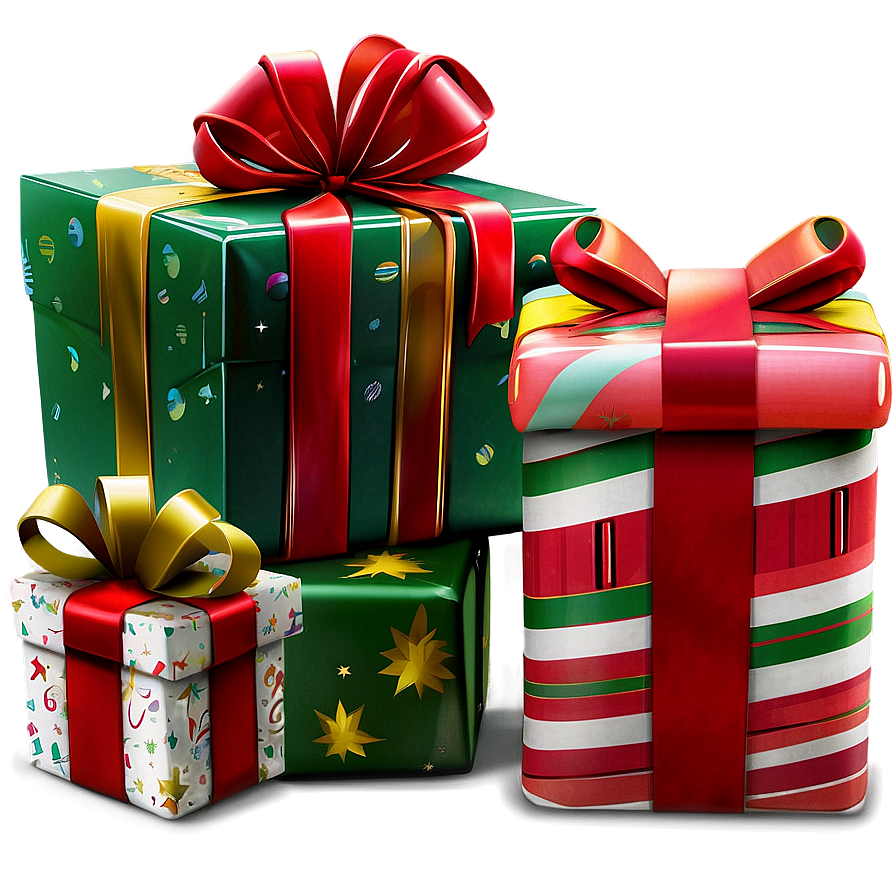 Christmas Eve Wrapped Presents Png 11