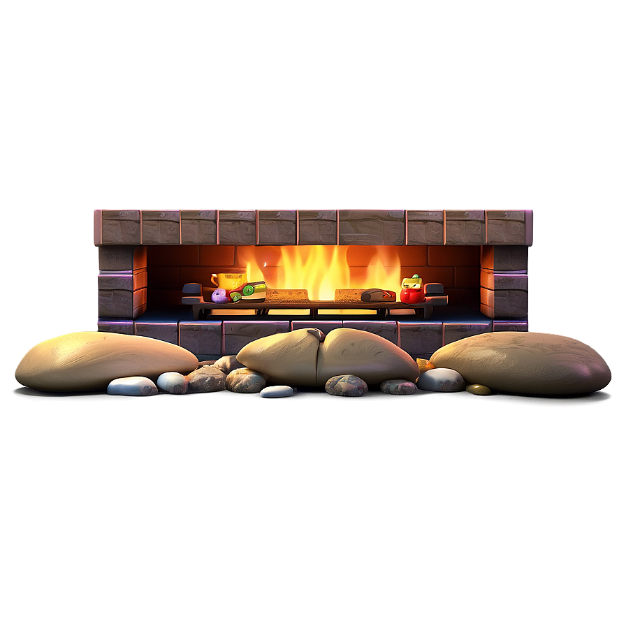 Christmas Fireplace Scene Png Ibr