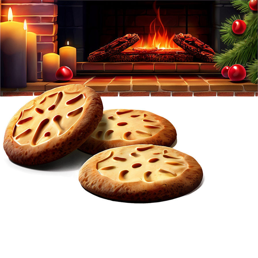 Christmas Fireplace With Cookies Png 79