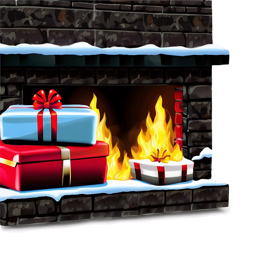 Christmas Fireplace With Presents Png Ygy22