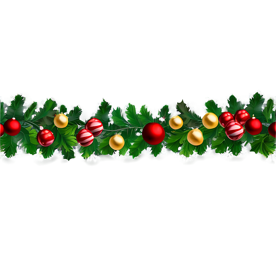 Christmas Garland Border Png Idh