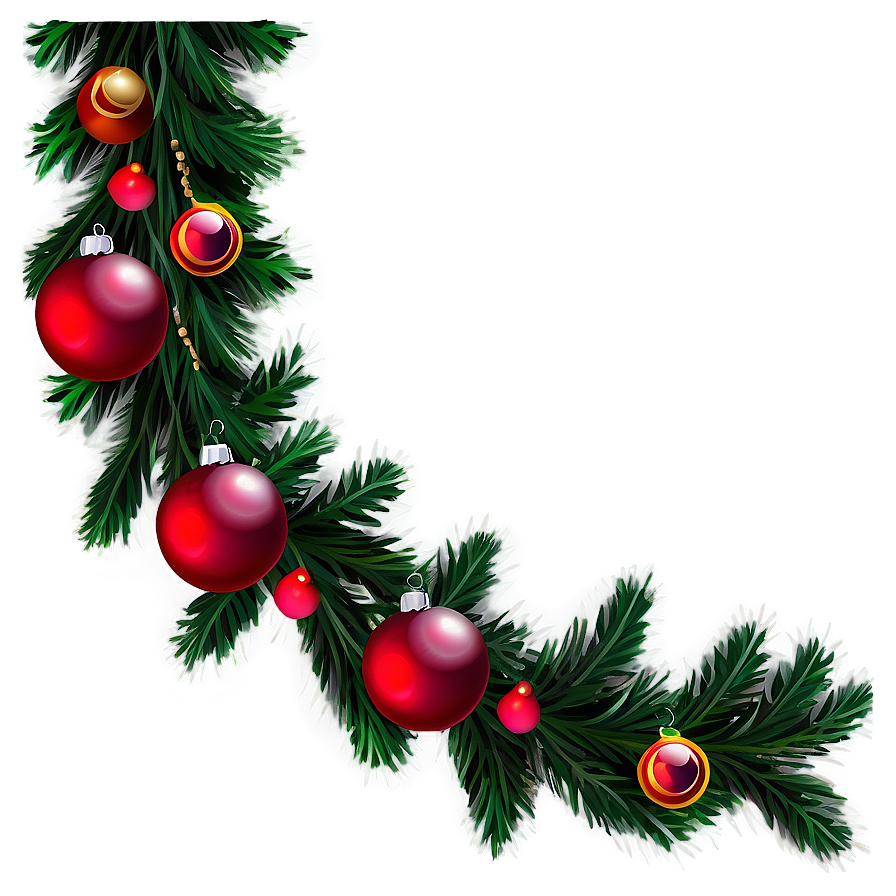 Christmas Garland Ornaments Png 05252024