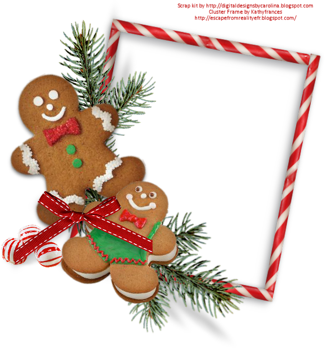 Christmas Gingerbread Frame P N G