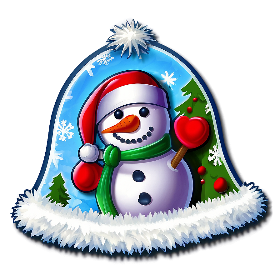 Christmas Hat With Snowman Png 04292024