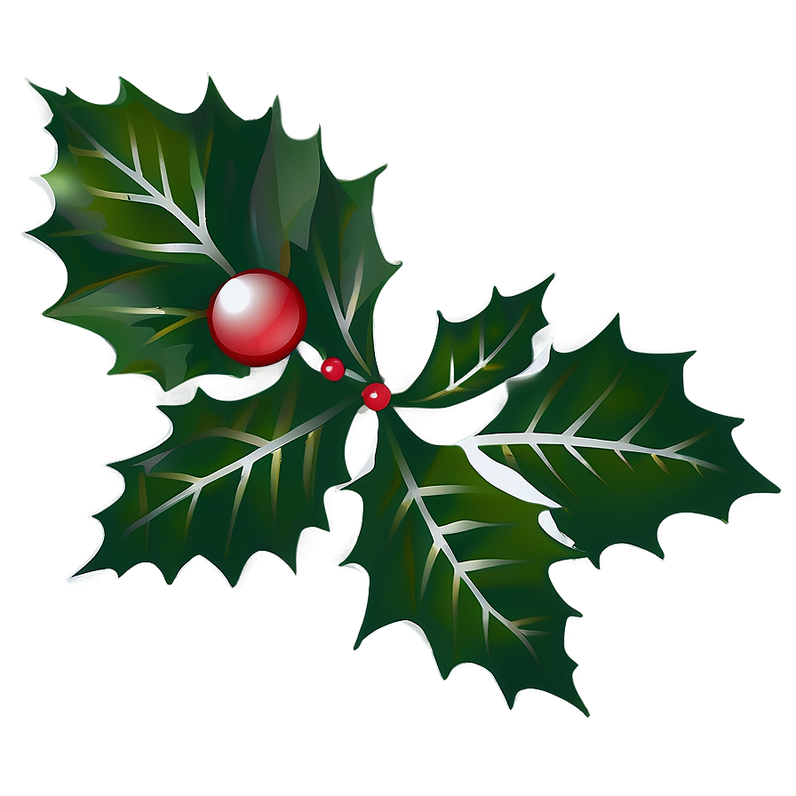 Christmas Holly Silhouette Png 06272024