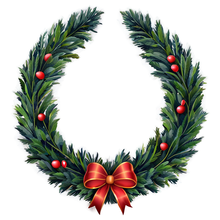 Christmas Laurel Frame Png 12