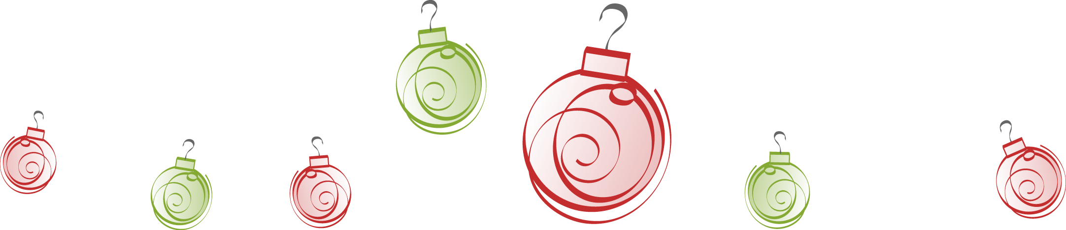 Christmas Ornaments Border Clipart