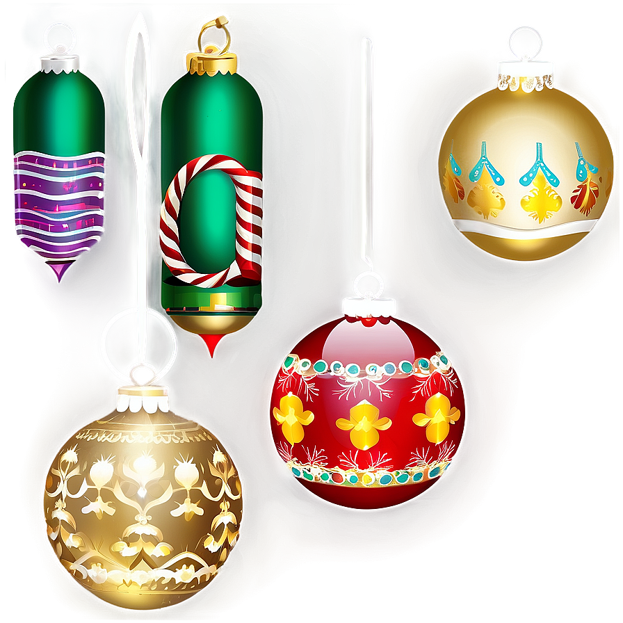 Christmas Ornaments Clipart Png Wvc28