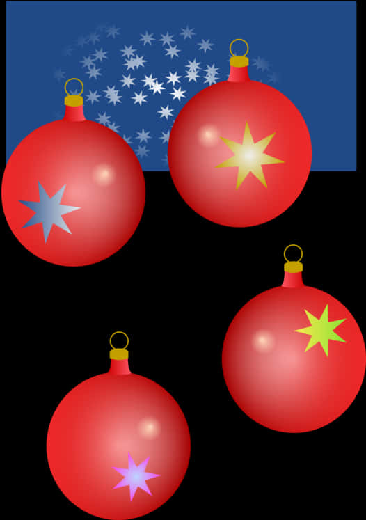 Christmas Ornaments Stars Background