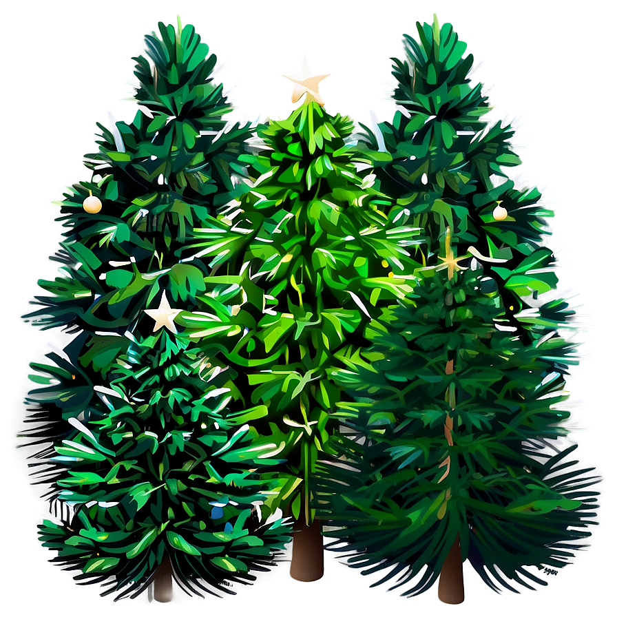 Christmas Pine Trees Png Oxo52