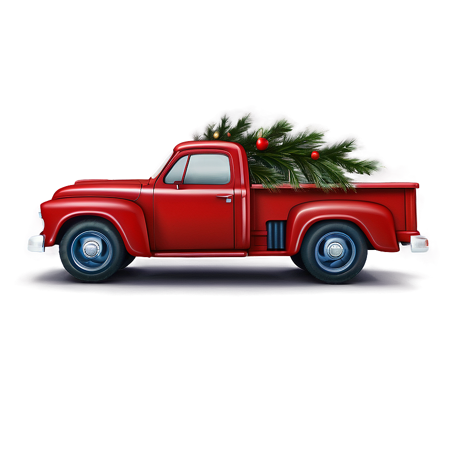 Christmas Red Truck Png 37