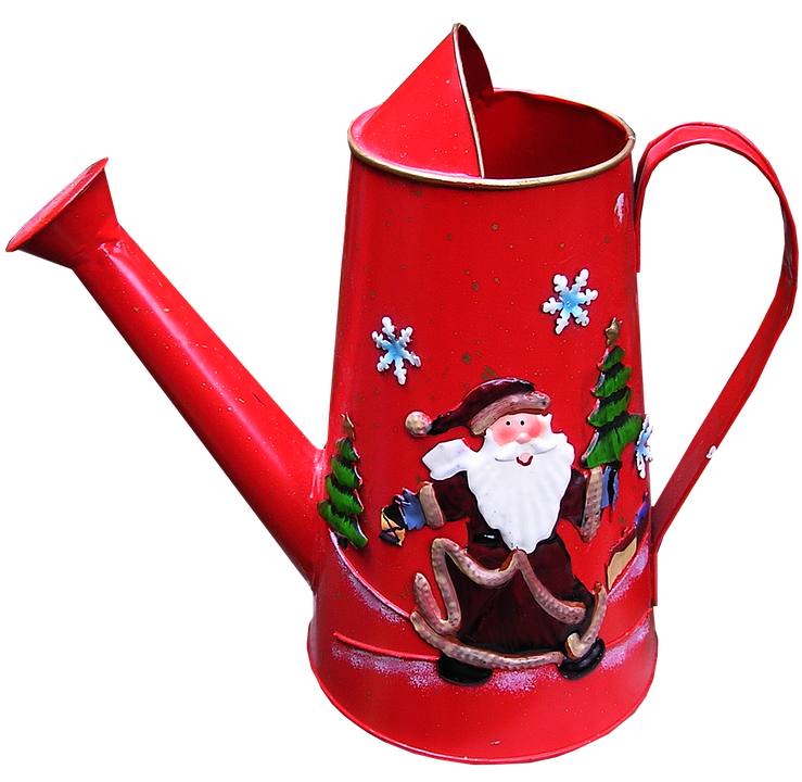 Christmas Santa Watering Can