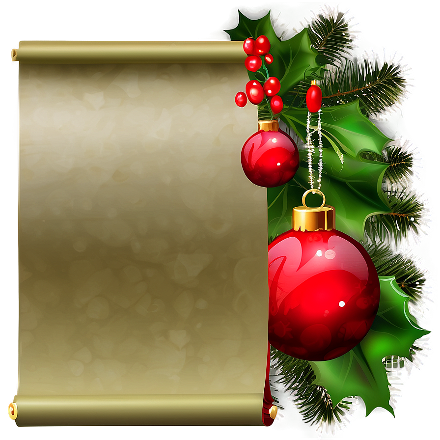 Christmas Scroll Banner Message Png Bmw3