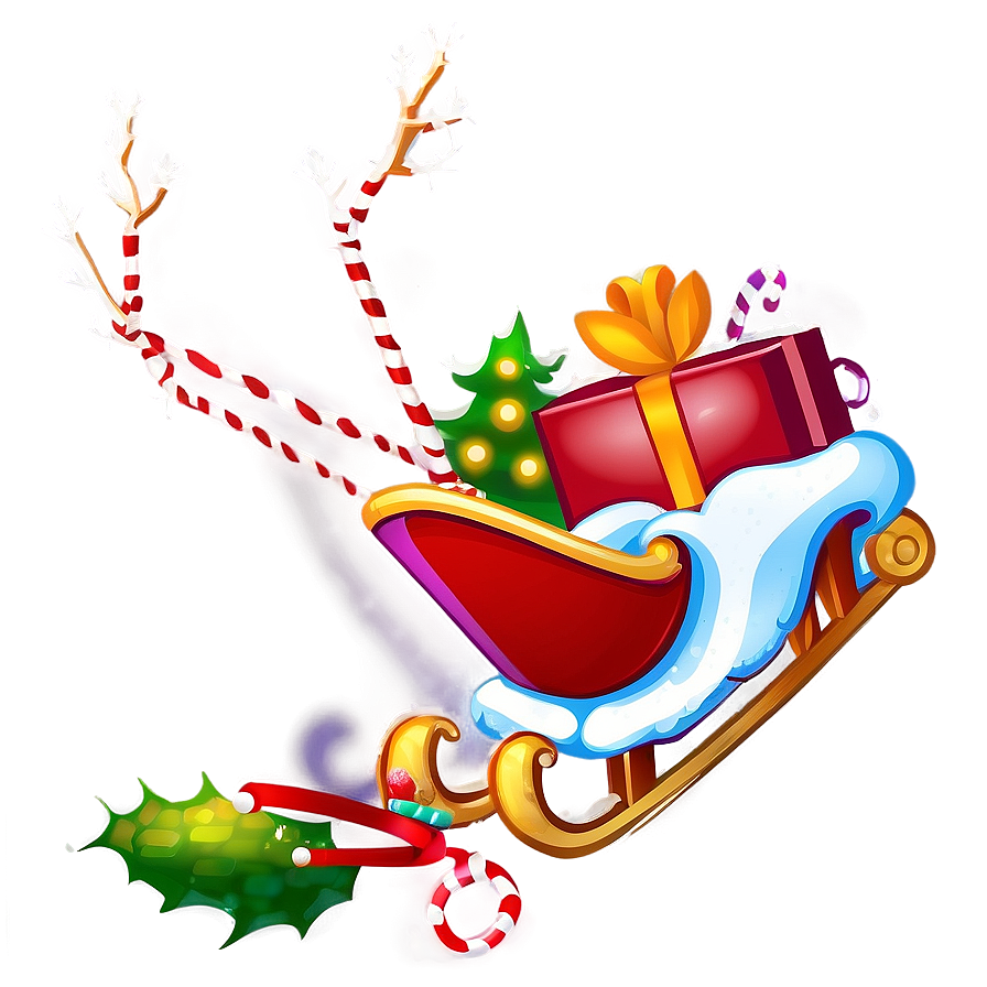 Christmas Sleigh Illustration Png Ppa14